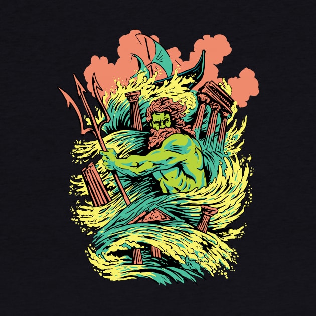 Wrath of Poseidon | Mighty God of the Seas | MythoComix by Popculture Tee Collection